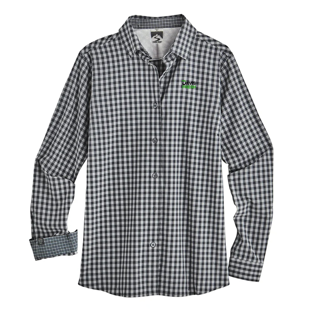Influencer Woven Shirt Gingham - Jet Gray