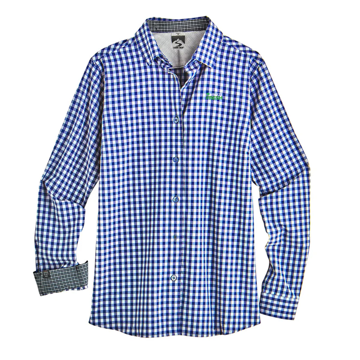 Influencer Woven Shirt Gingham - True Blue
