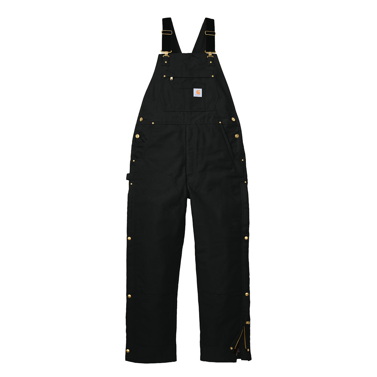Carhartt® Firm Duck Insulated Bib Overalls - Black