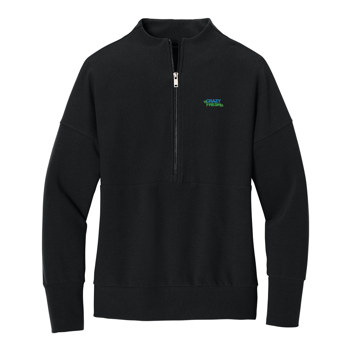Mercer+Mettle® Women’s Linear Texture 1/4-Zip - Deep Black