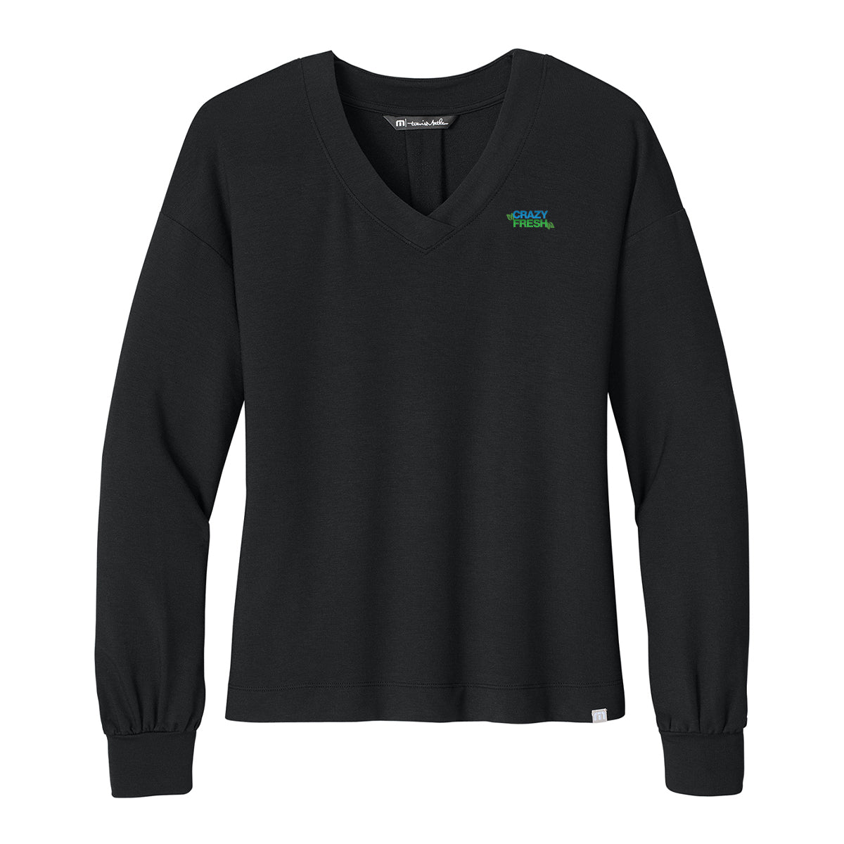 TravisMathew Women’s Long Weekend V-Neck - Black