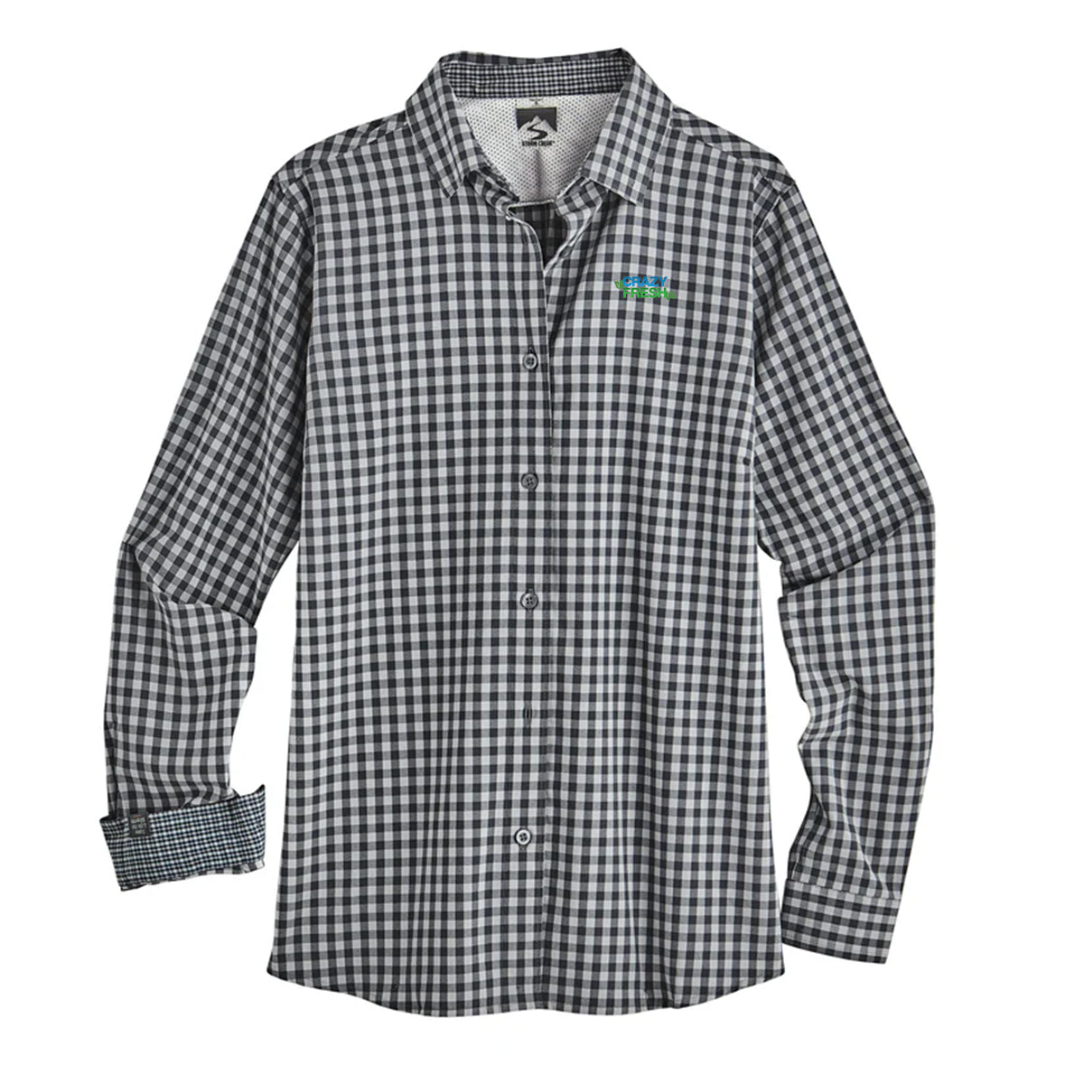 Influencer Woven Shirt Gingham - Jet Gray