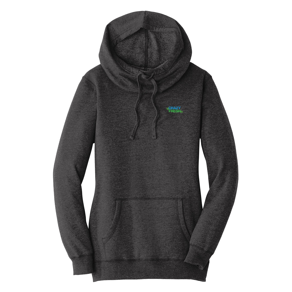 District ® Women’s Lightweight Fleece Hoodie - Heathered Black