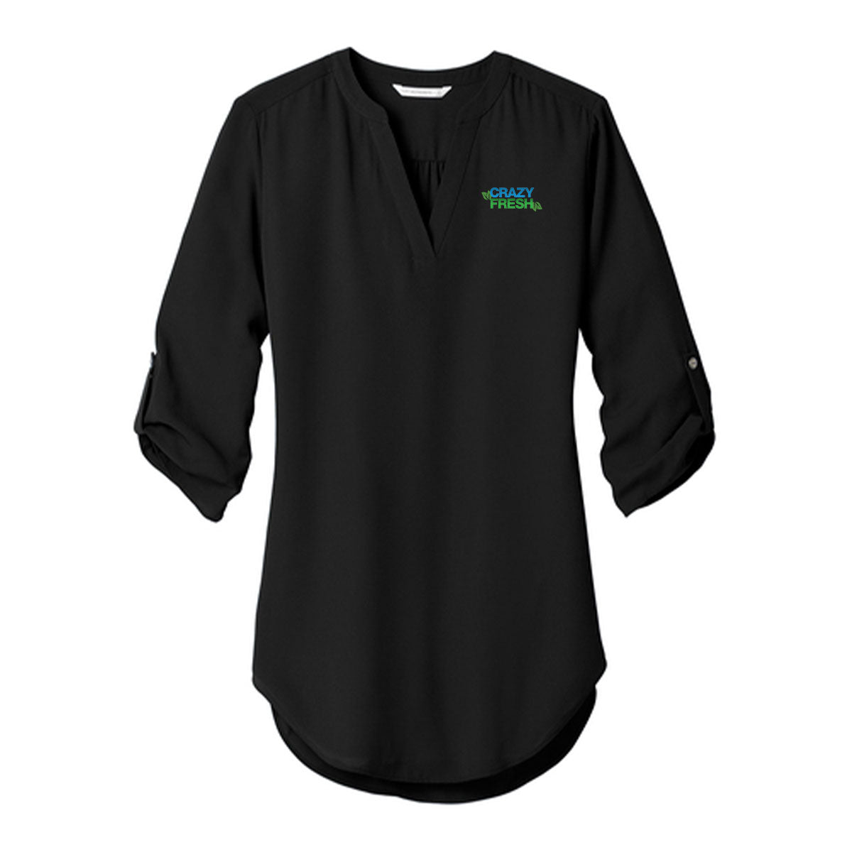 Port Authority ® Women's 3/4-Sleeve Tunic Blouse - Black