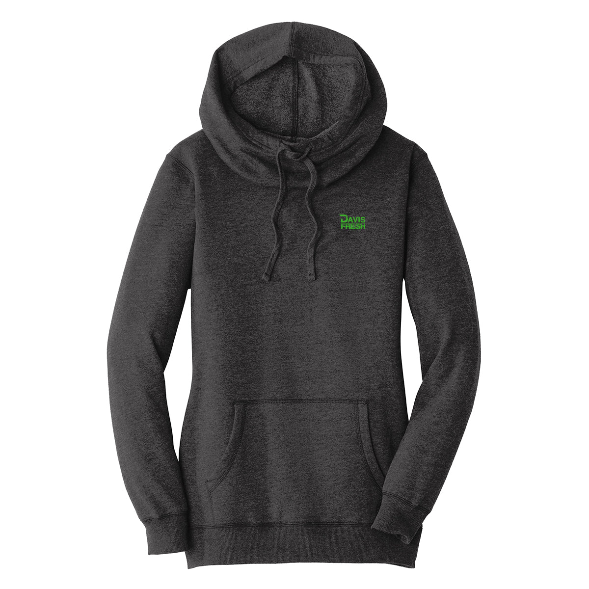 District ® Women’s Lightweight Fleece Hoodie - Heathered Black