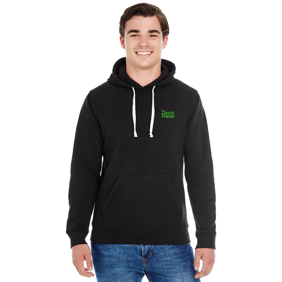 J America® Tri-Blend Hooded Pullover Sweatshirt - Black