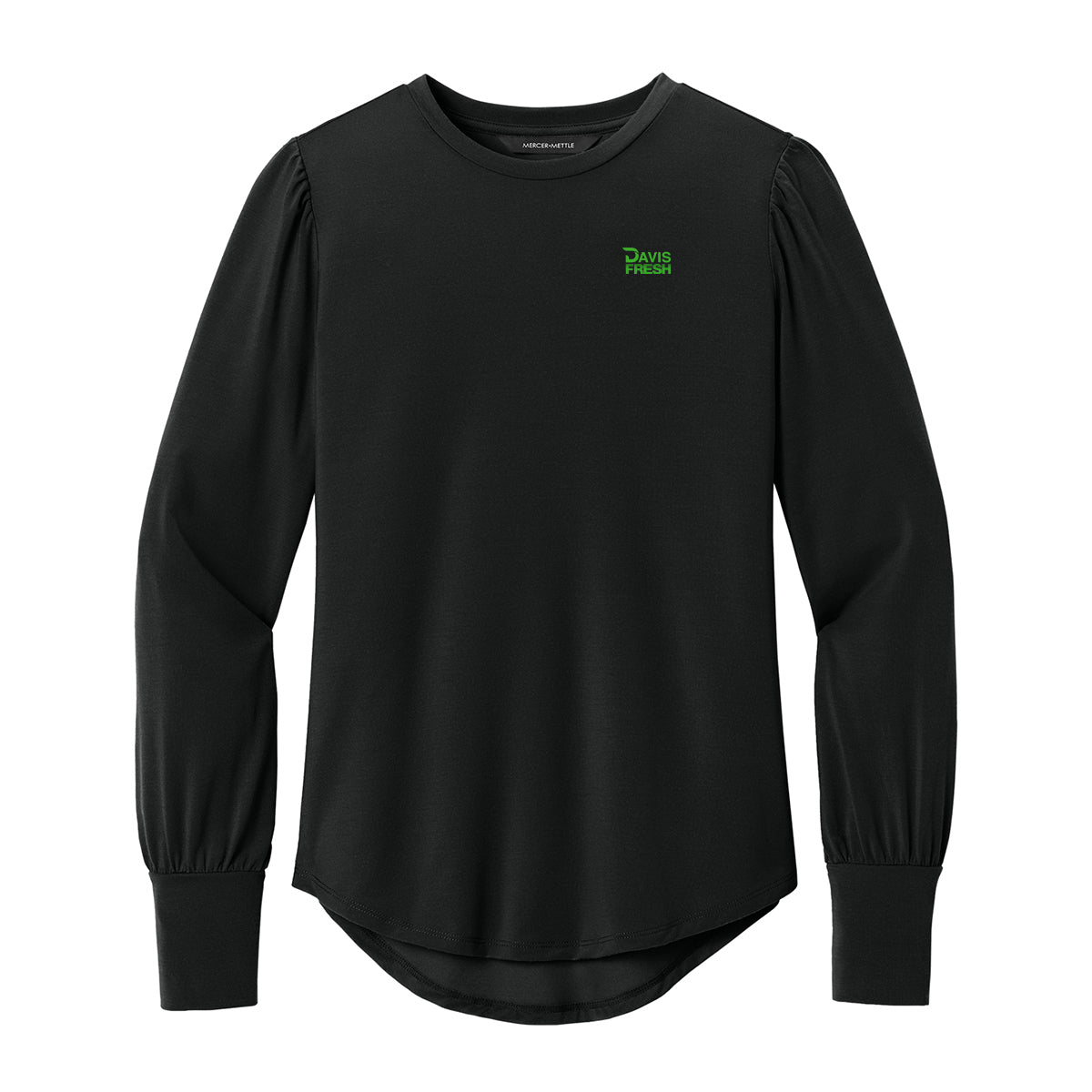 Mercer+Mettle® Women’s Stretch Jersey Long Sleeve Blouson Top - Deep Black