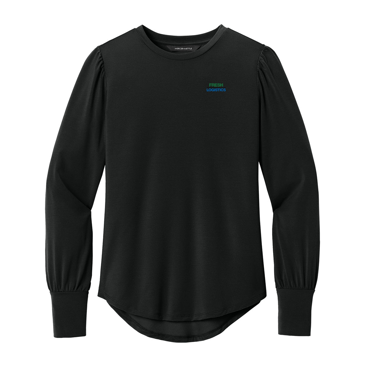 Mercer+Mettle® Women’s Stretch Jersey Long Sleeve Blouson Top - Deep Black