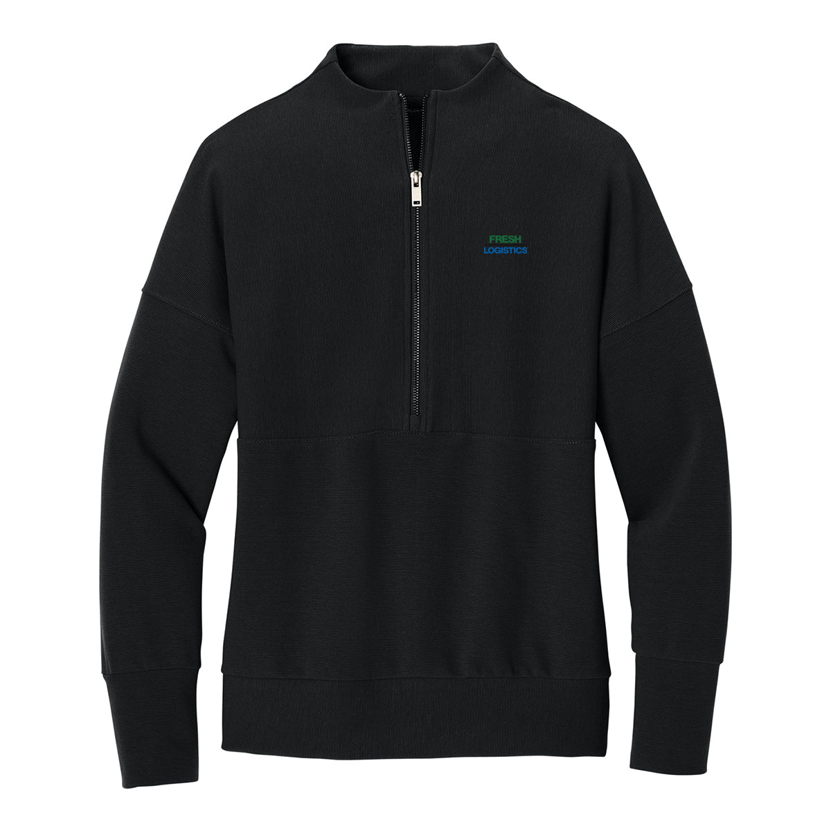 Mercer+Mettle® Women’s Linear Texture 1/4-Zip - Deep Black