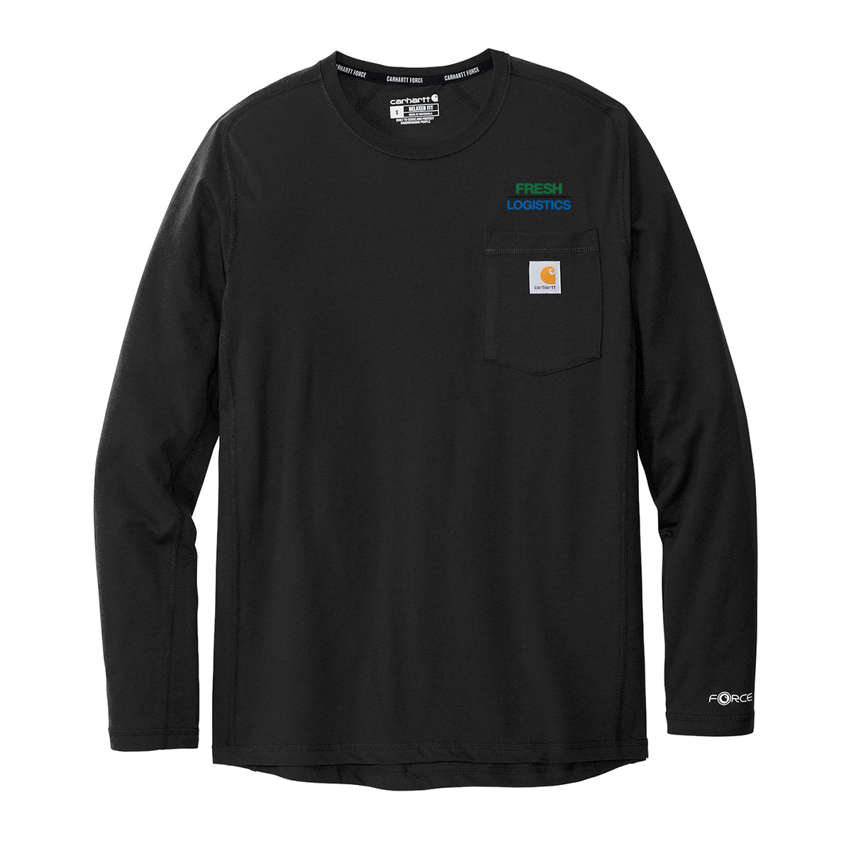 Carhartt Force Long Sleeve Pocket T-Shirt - Black