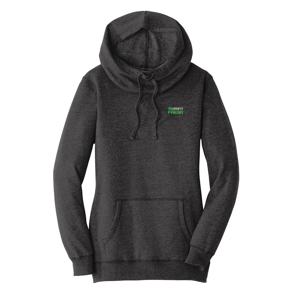 District ® Women’s Lightweight Fleece Hoodie - Heathered Black