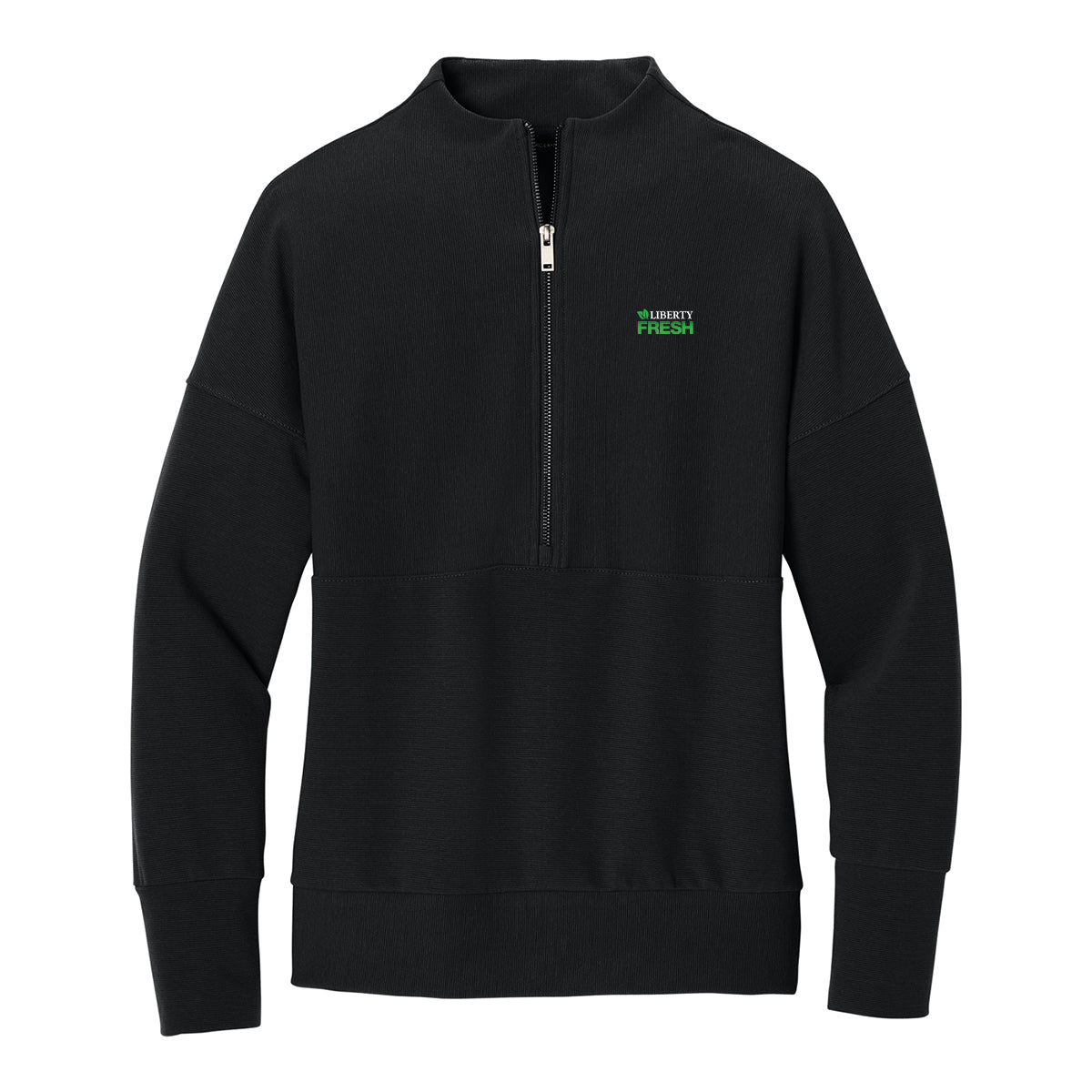Mercer+Mettle® Women’s Linear Texture 1/4-Zip - Deep Black