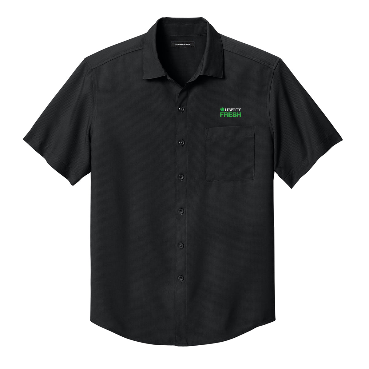 Port Authority® Short Sleeve UV Dockside Shirt - Deep Black