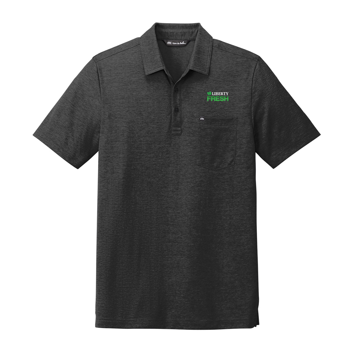 TravisMathew® Oceanside Heather Pocket Polo - Black Heather