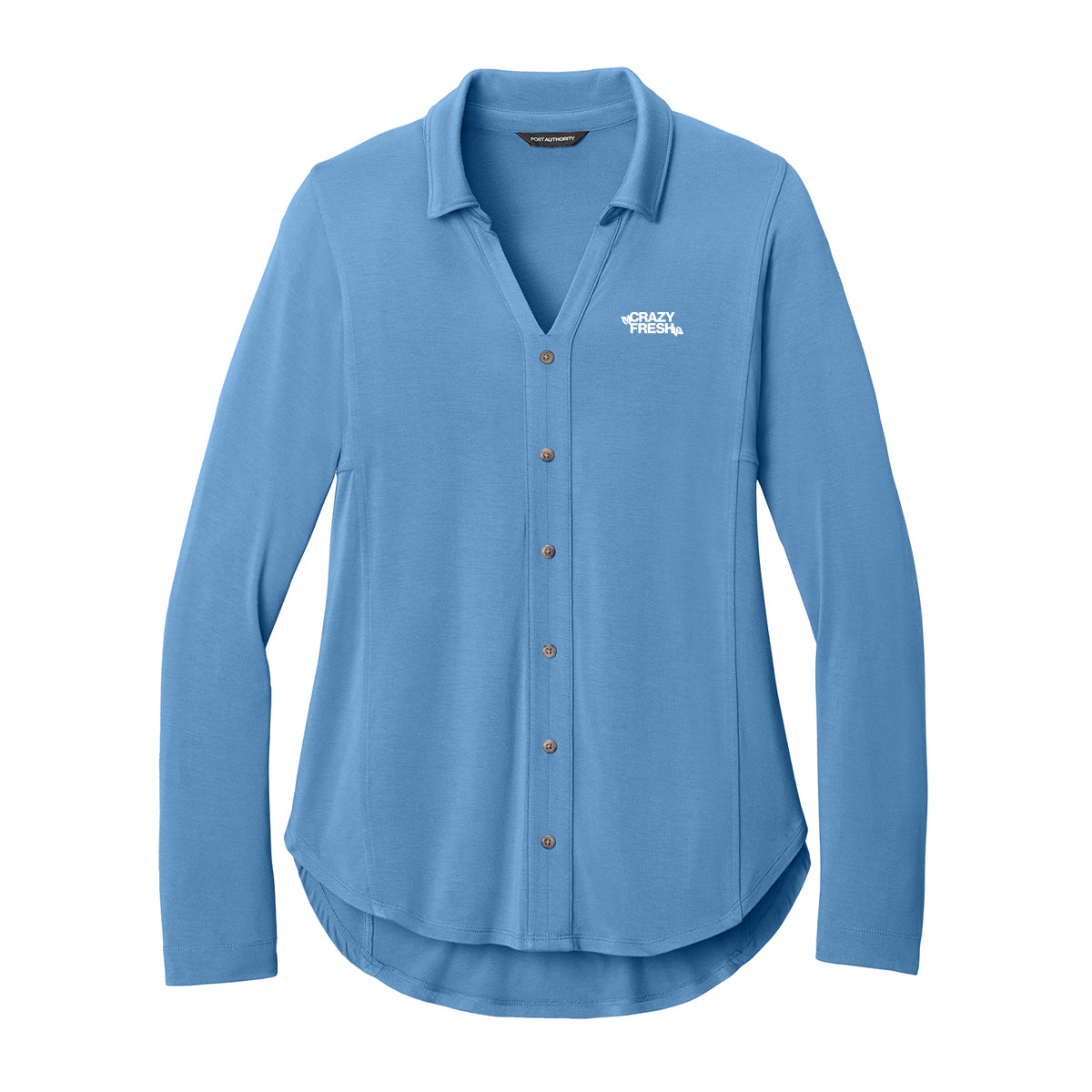 Port Authority® Women’s Luxe Knit Button Tunic - Carolina Blue