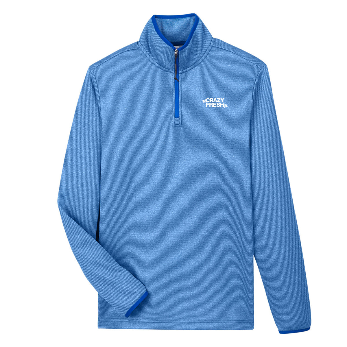 CORE365 Men's Venture Heathered Stripe Quarter-Zip - True Royal/White