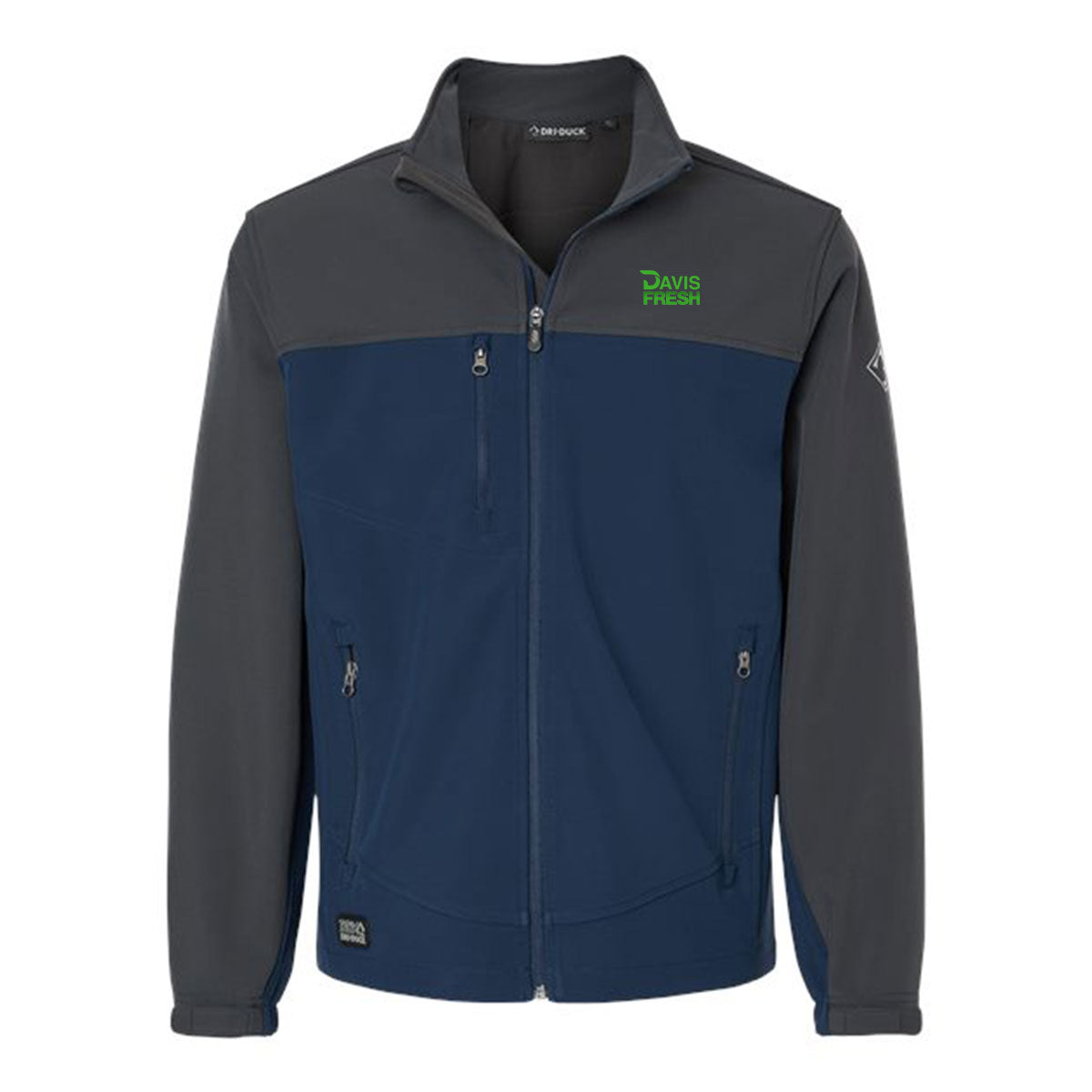 TALL Dri Duck Men's Tall Water-Resistant Soft Shell Motion Jacket - Deep Blue