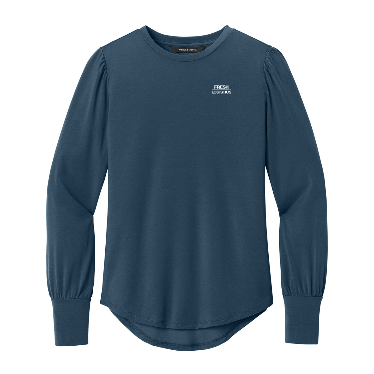 Mercer+Mettle® Women’s Stretch Jersey Long Sleeve Blouson Top - Insignia Blue