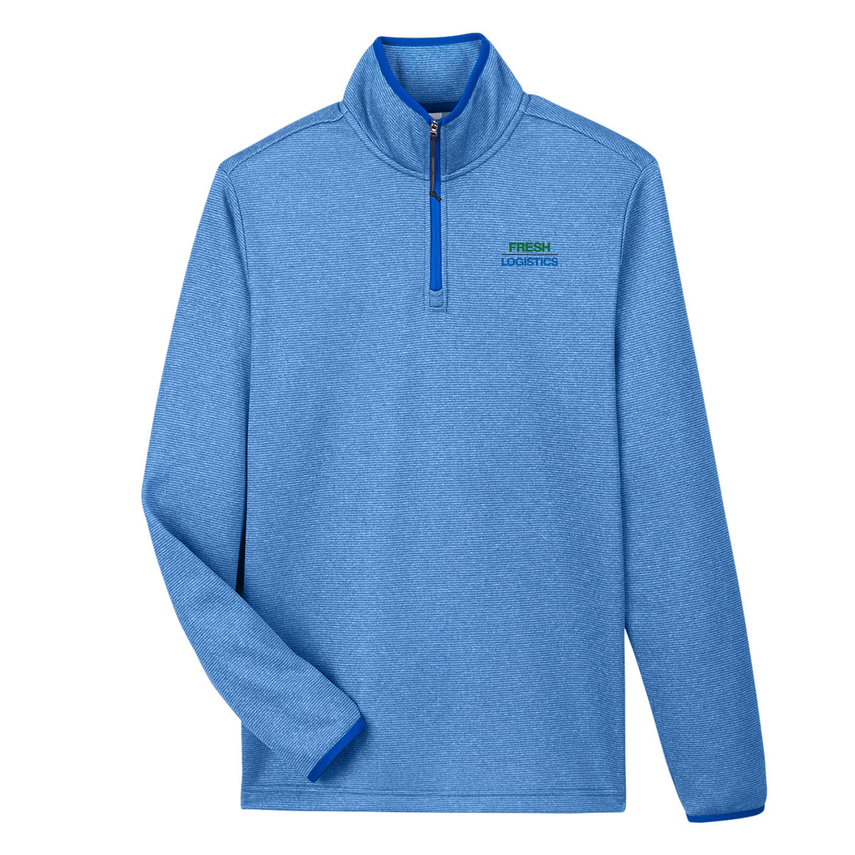 CORE365 Men's Venture Heathered Stripe Quarter-Zip - True Royal/White