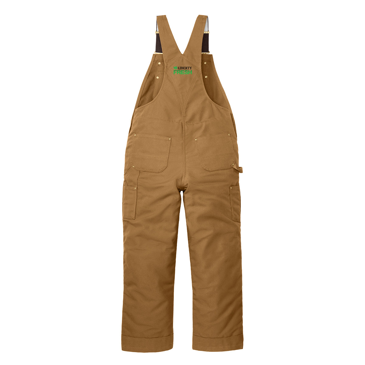 Carhartt® Firm Duck Insulated Bib Overalls - Carhartt Brown