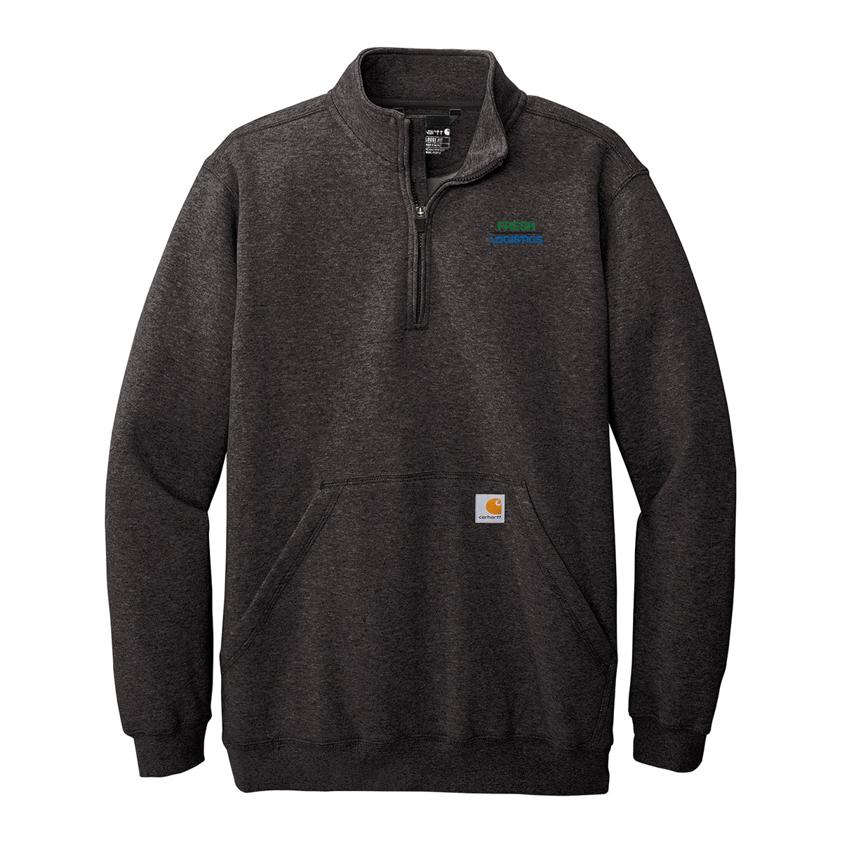 Carhartt® Midweight ¼ Zip Mock Neck Sweatshirt - Carbon Heather