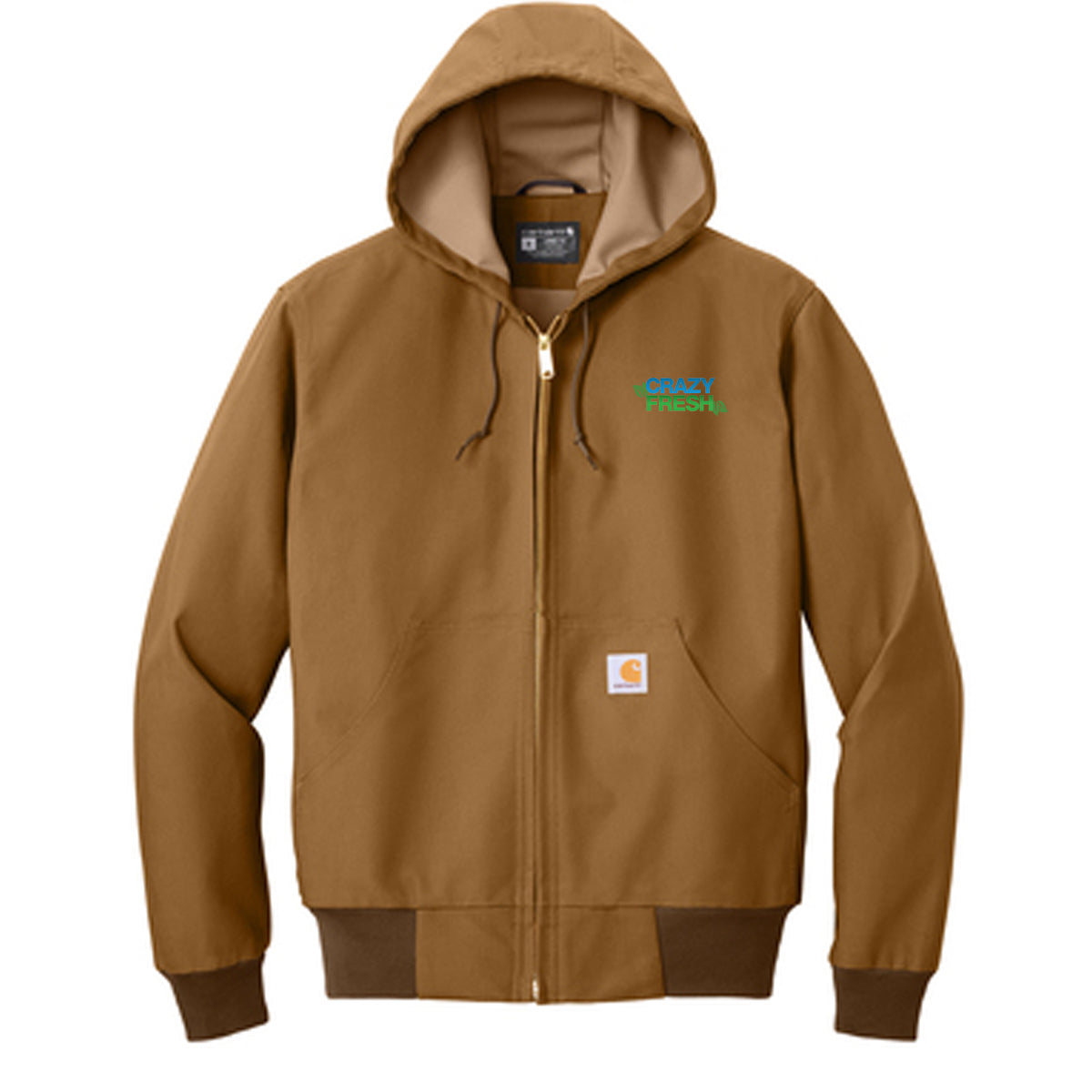TALL Carhartt ® Thermal-Lined Duck Active Jac - Carhartt Brown