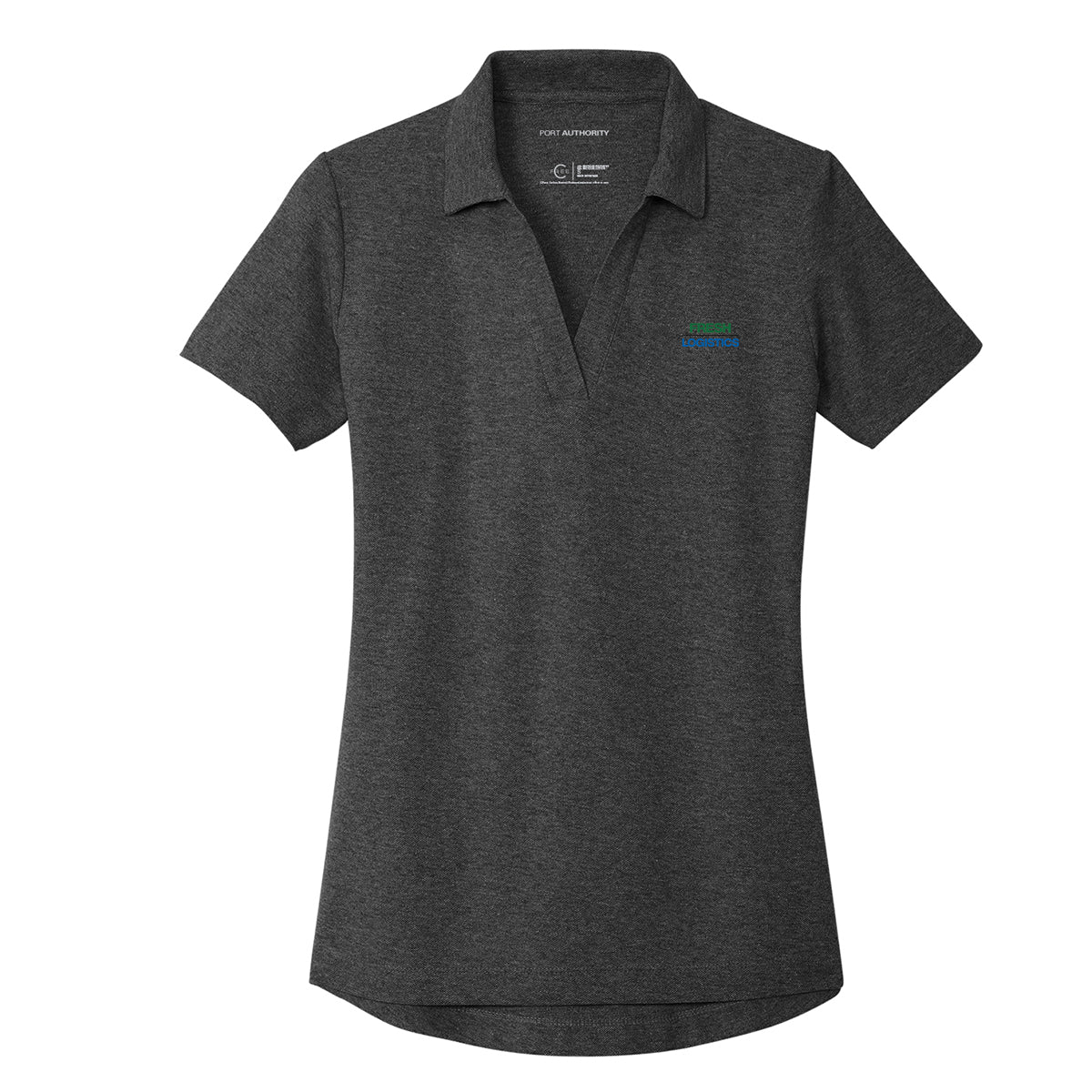 Port Authority® Women's C-FREE® Cotton Blend Pique Polo - Charcoal Heather
