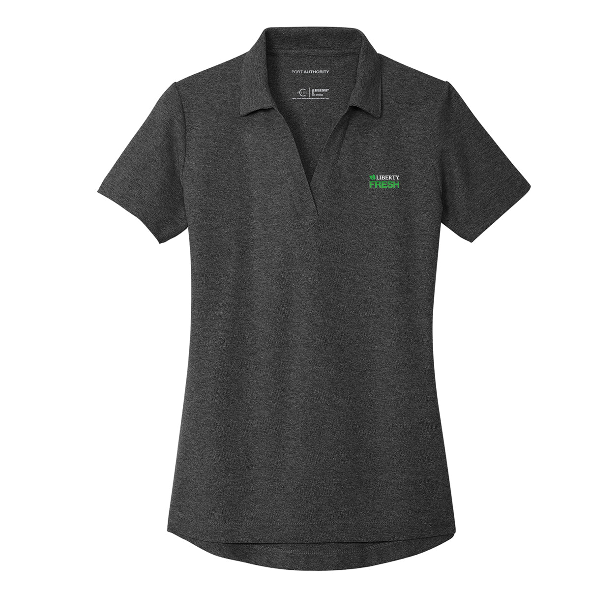 Port Authority® Women's C-FREE® Cotton Blend Pique Polo - Charcoal Heather