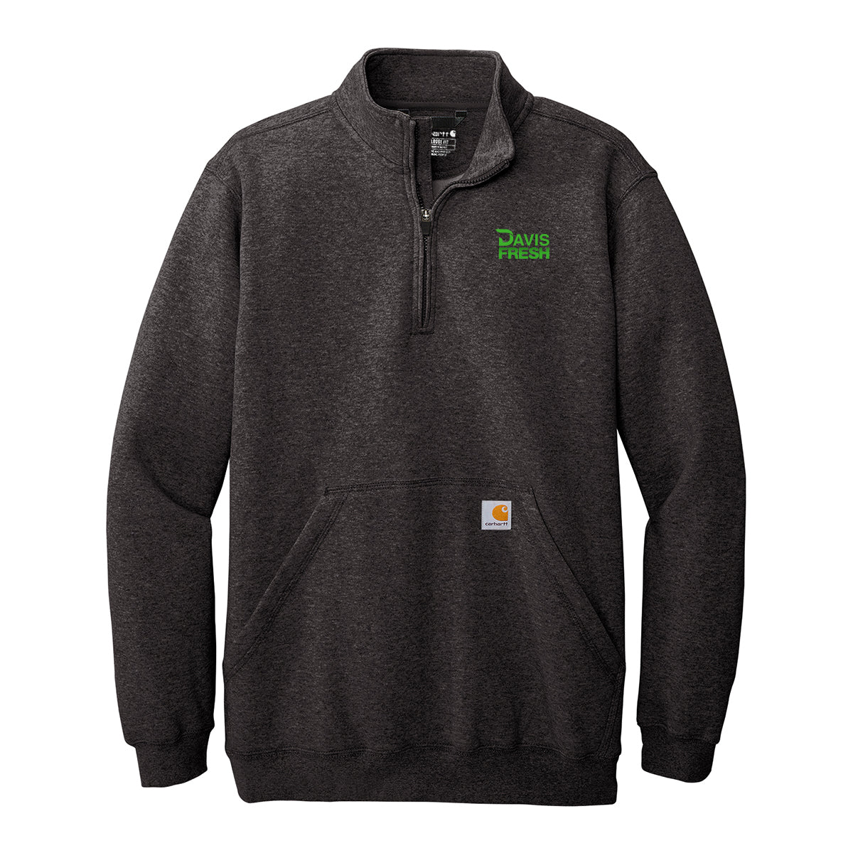 Carhartt® Midweight ¼ Zip Mock Neck Sweatshirt - Carbon Heather