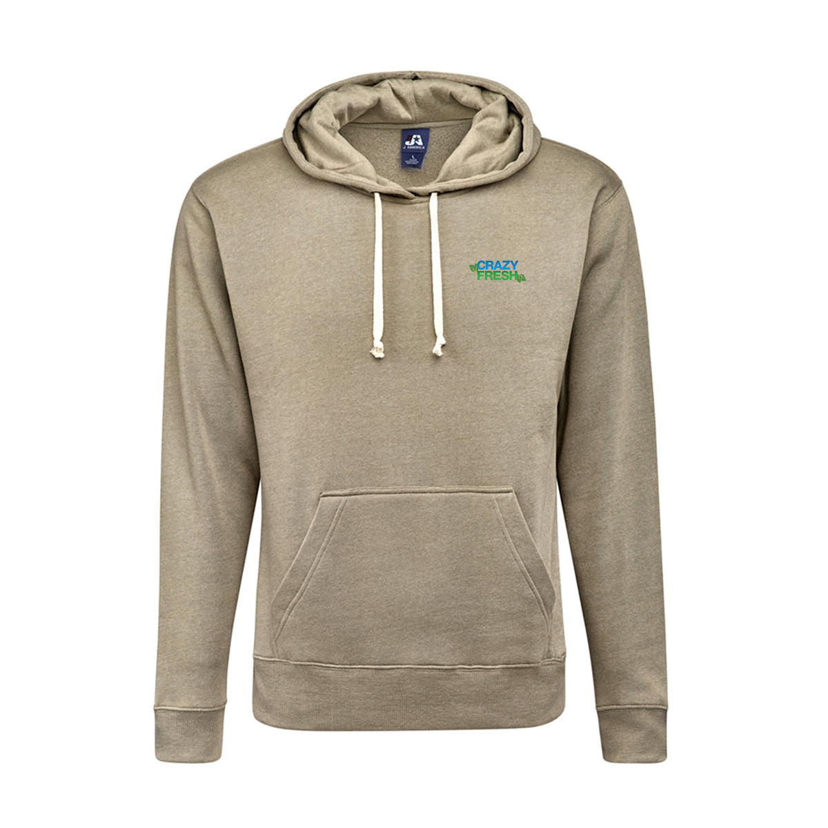 J America® Tri-Blend Hooded Pullover Sweatshirt - Desert