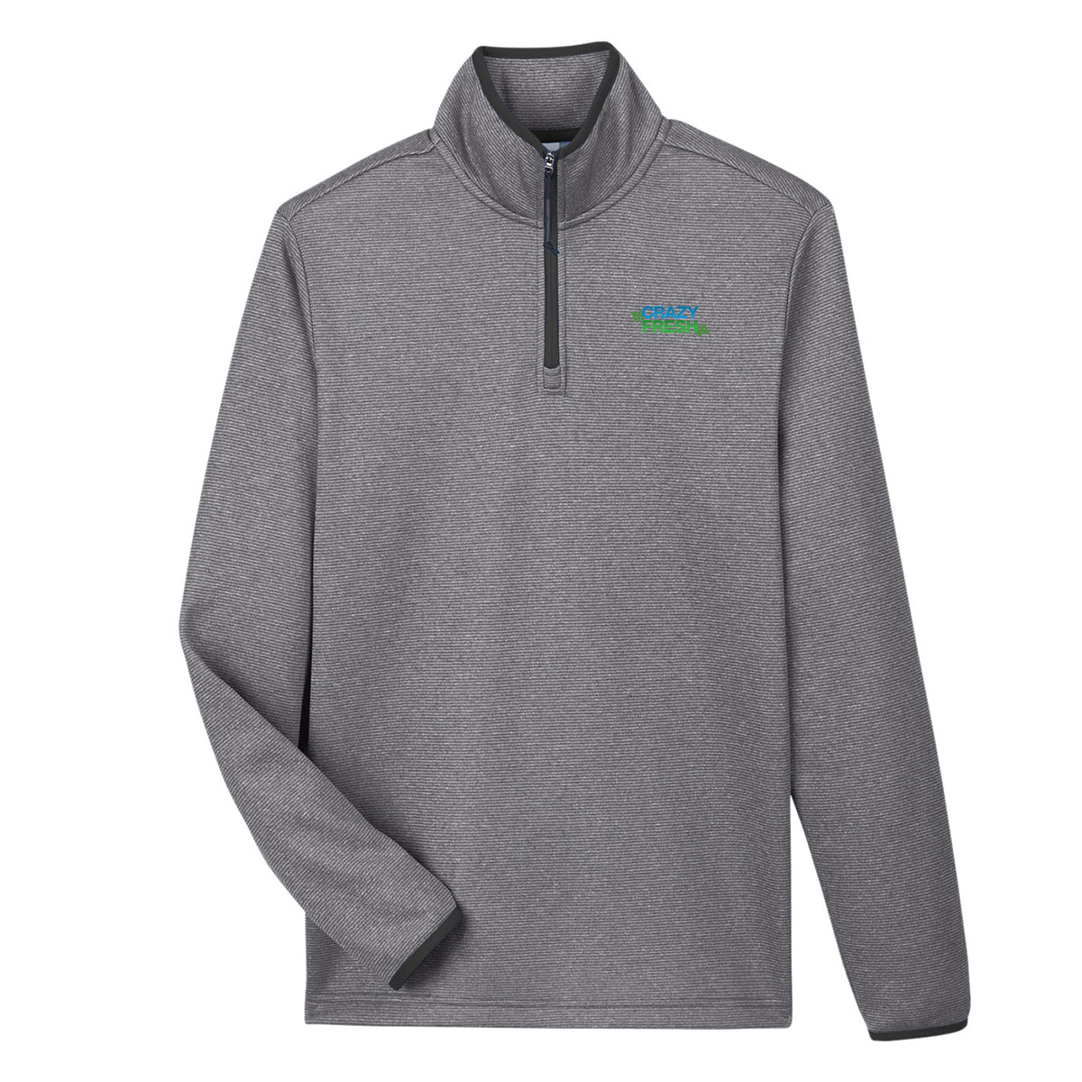 CORE365 Men's Venture Heathered Stripe Quarter-Zip - Black/White