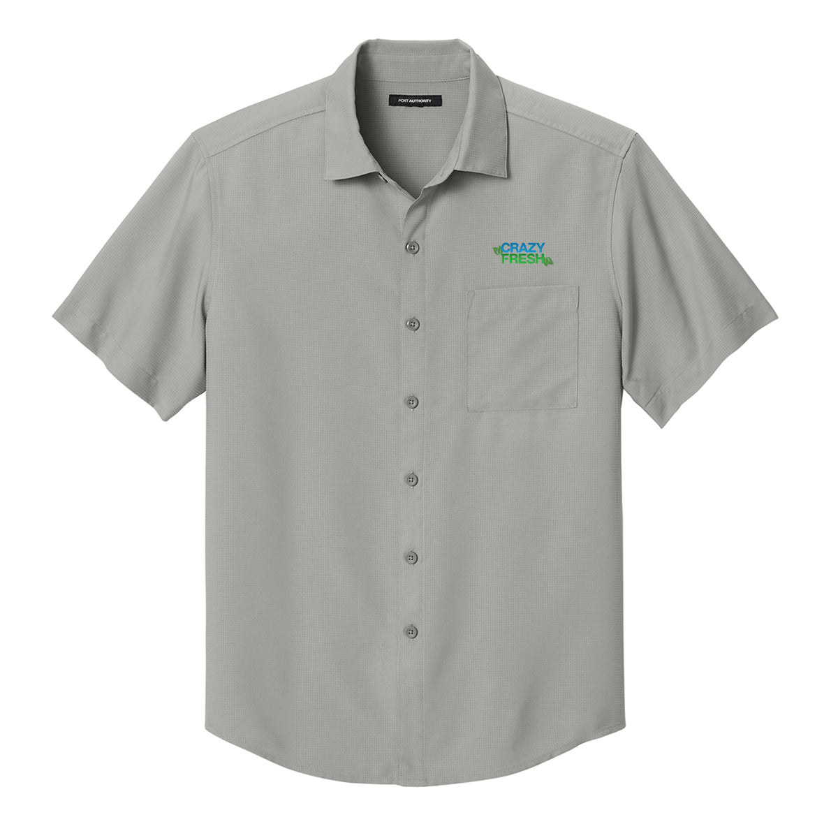 Port Authority® Short Sleeve UV Dockside Shirt - Gusty Grey