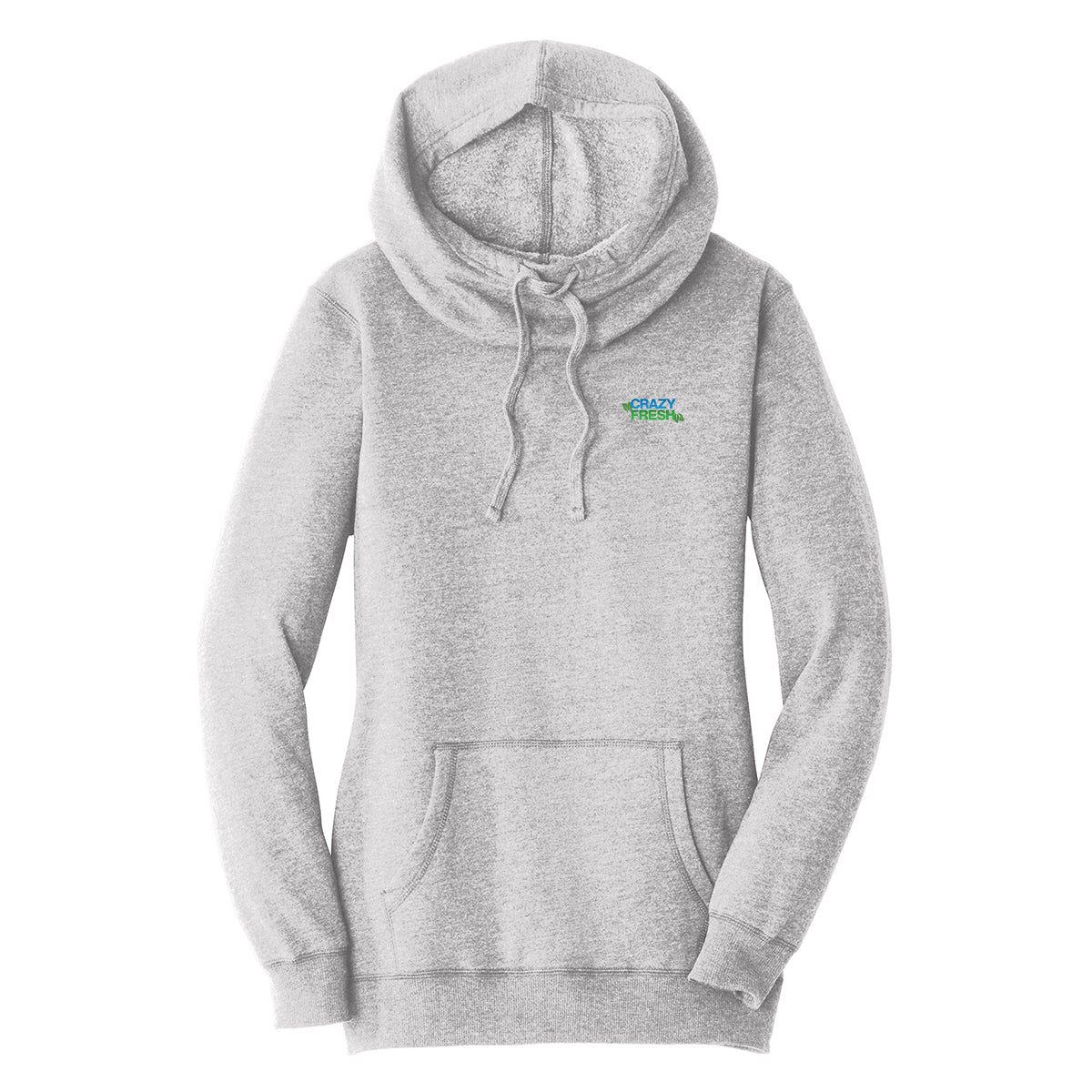 District ® Women’s Lightweight Fleece Hoodie - Heathered Grey