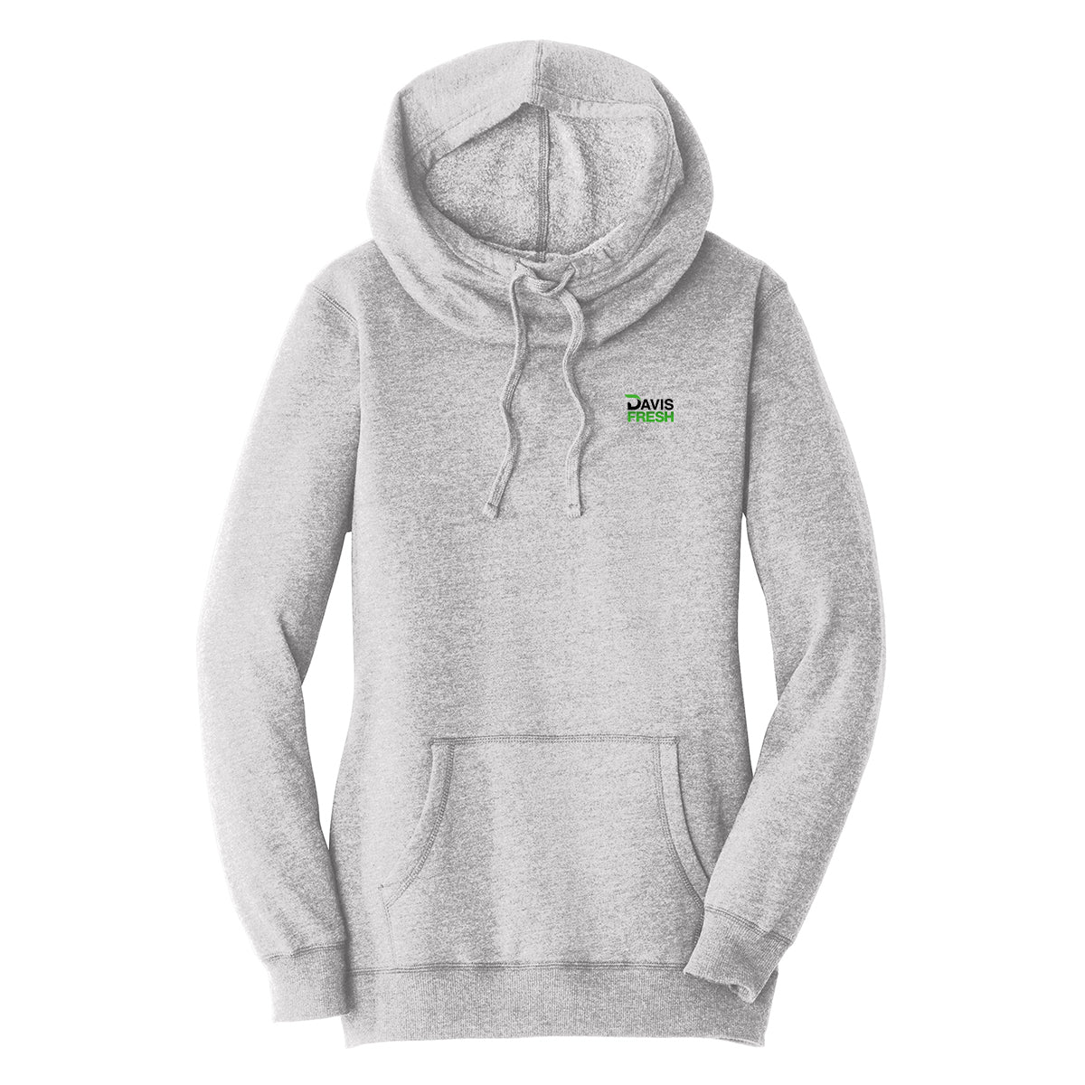 District ® Women’s Lightweight Fleece Hoodie - Heathered Grey