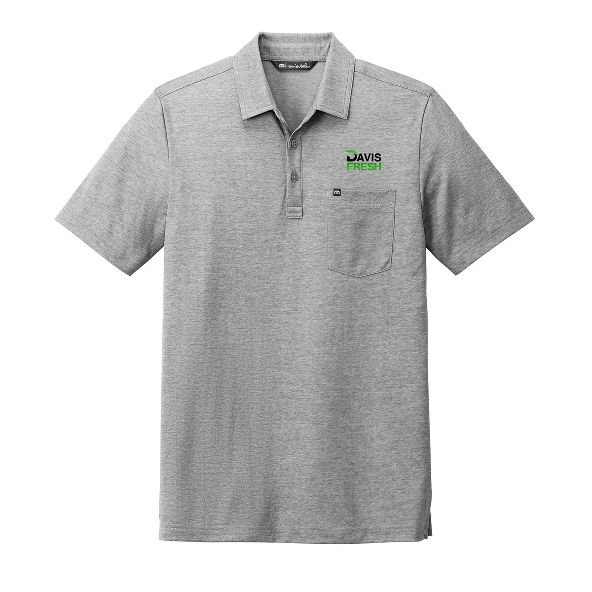 TravisMathew® Oceanside Heather Pocket Polo - Quiet Shade Grey Heather