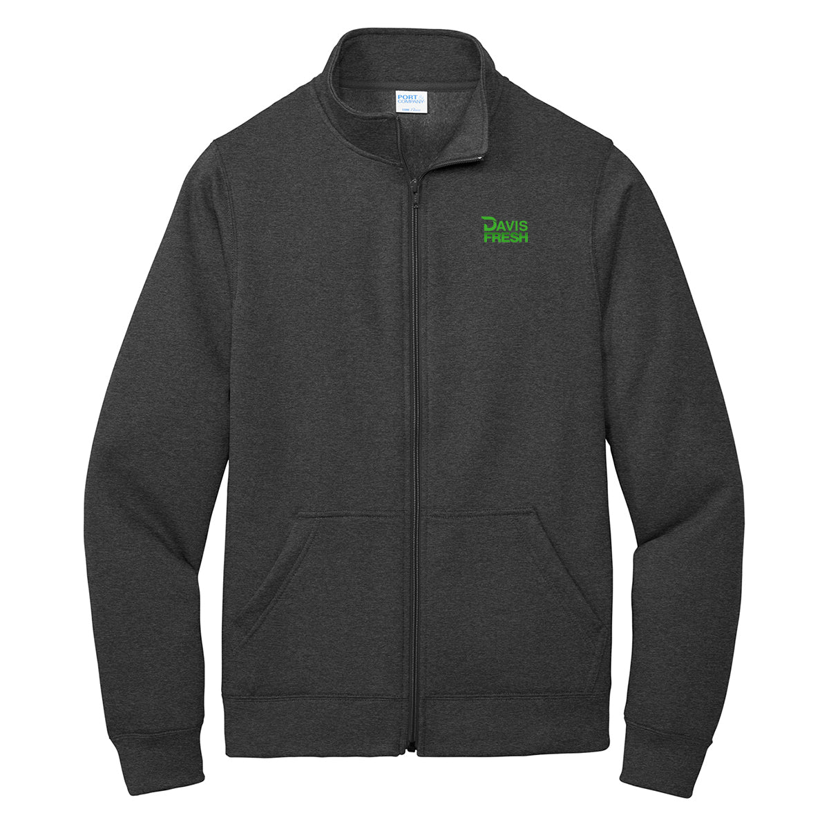 Port & Company ® Core Fleece Full-Zip Sweatshirt - Dark Heather Grey