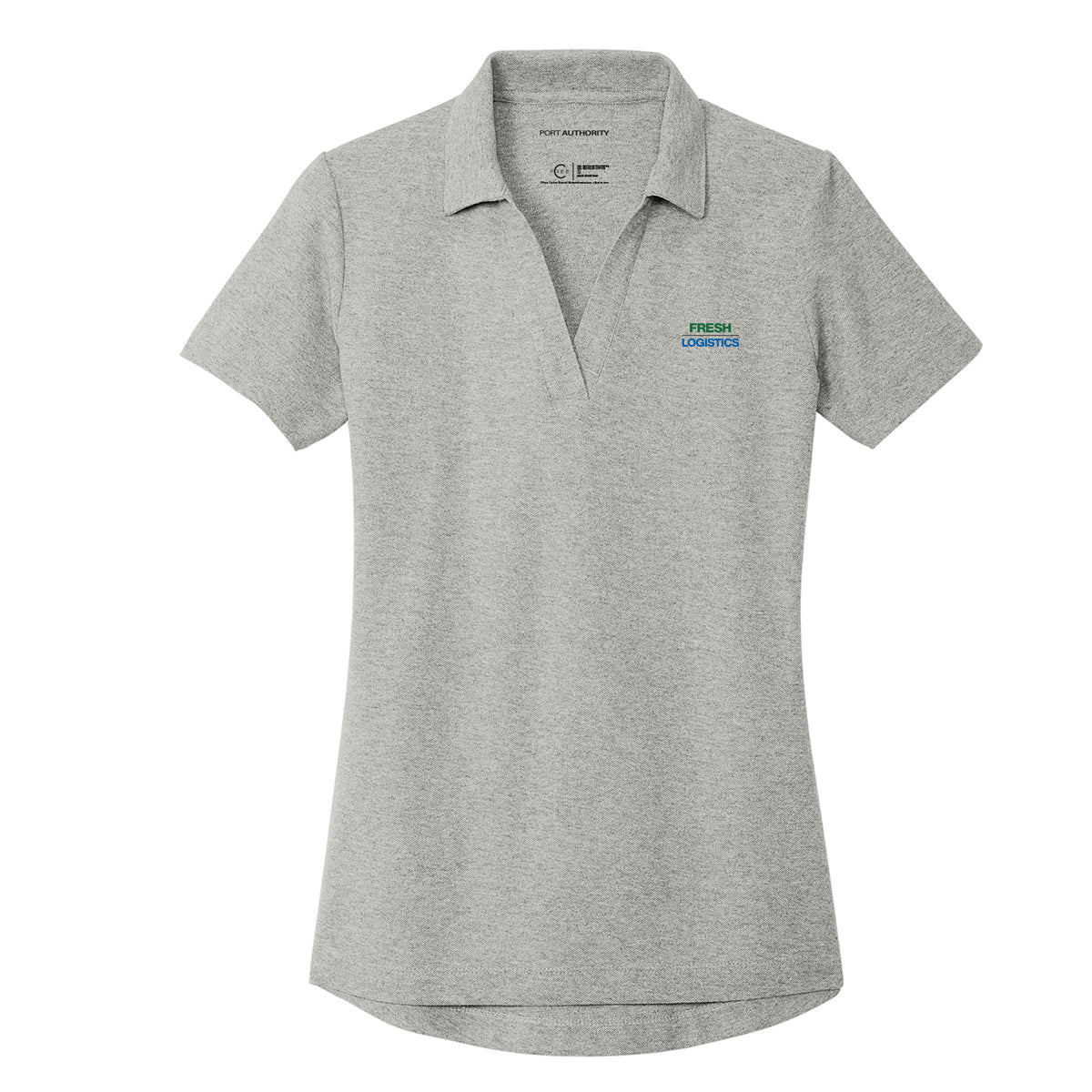 Port Authority® Women's C-FREE® Cotton Blend Pique Polo - Deep Smoke Heather