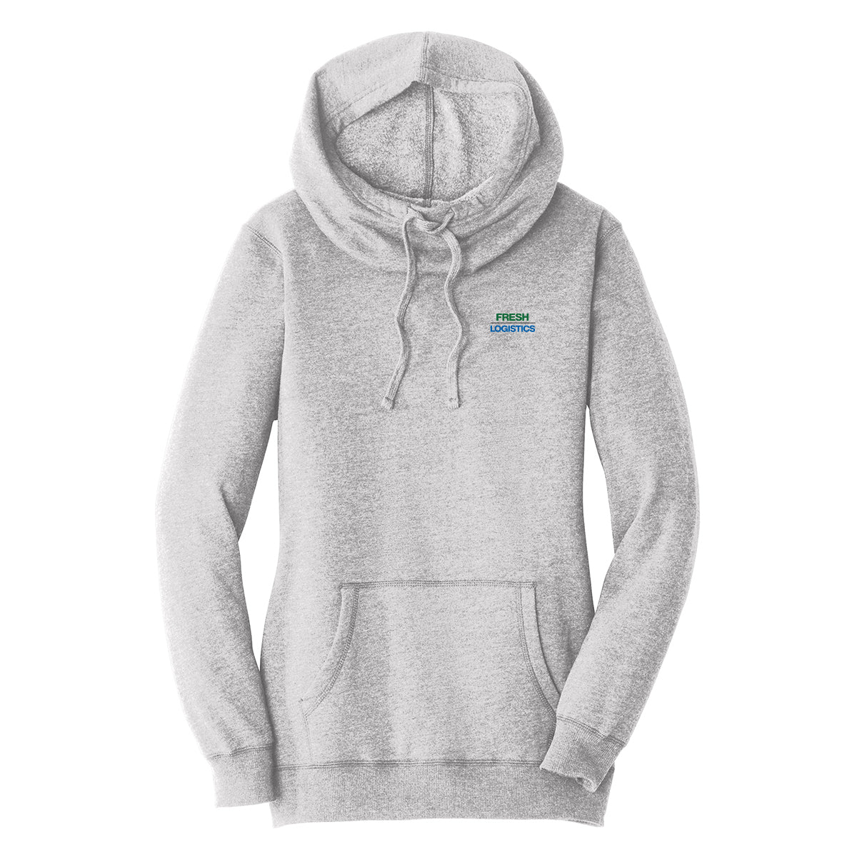 District ® Women’s Lightweight Fleece Hoodie - Heathered Grey