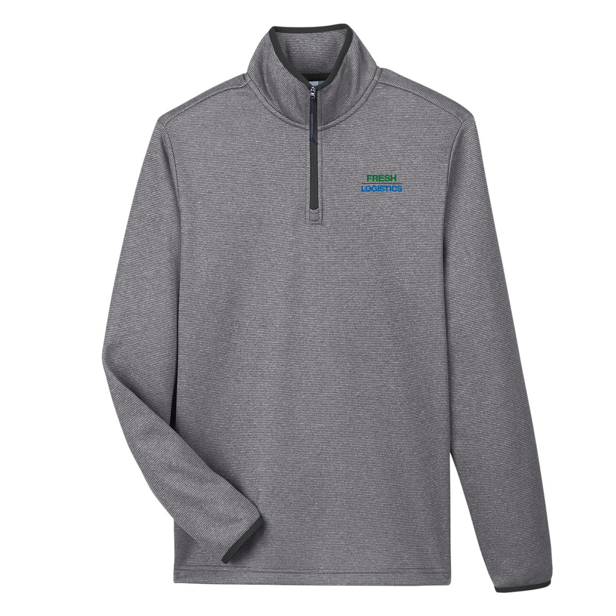 CORE365 Men's Venture Heathered Stripe Quarter-Zip - Black/White