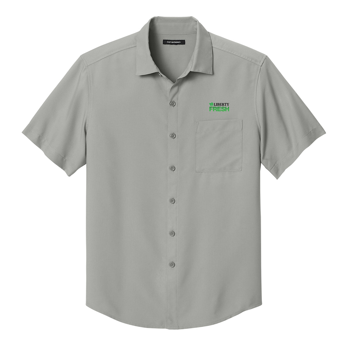 Port Authority® Short Sleeve UV Dockside Shirt - Gusty Grey