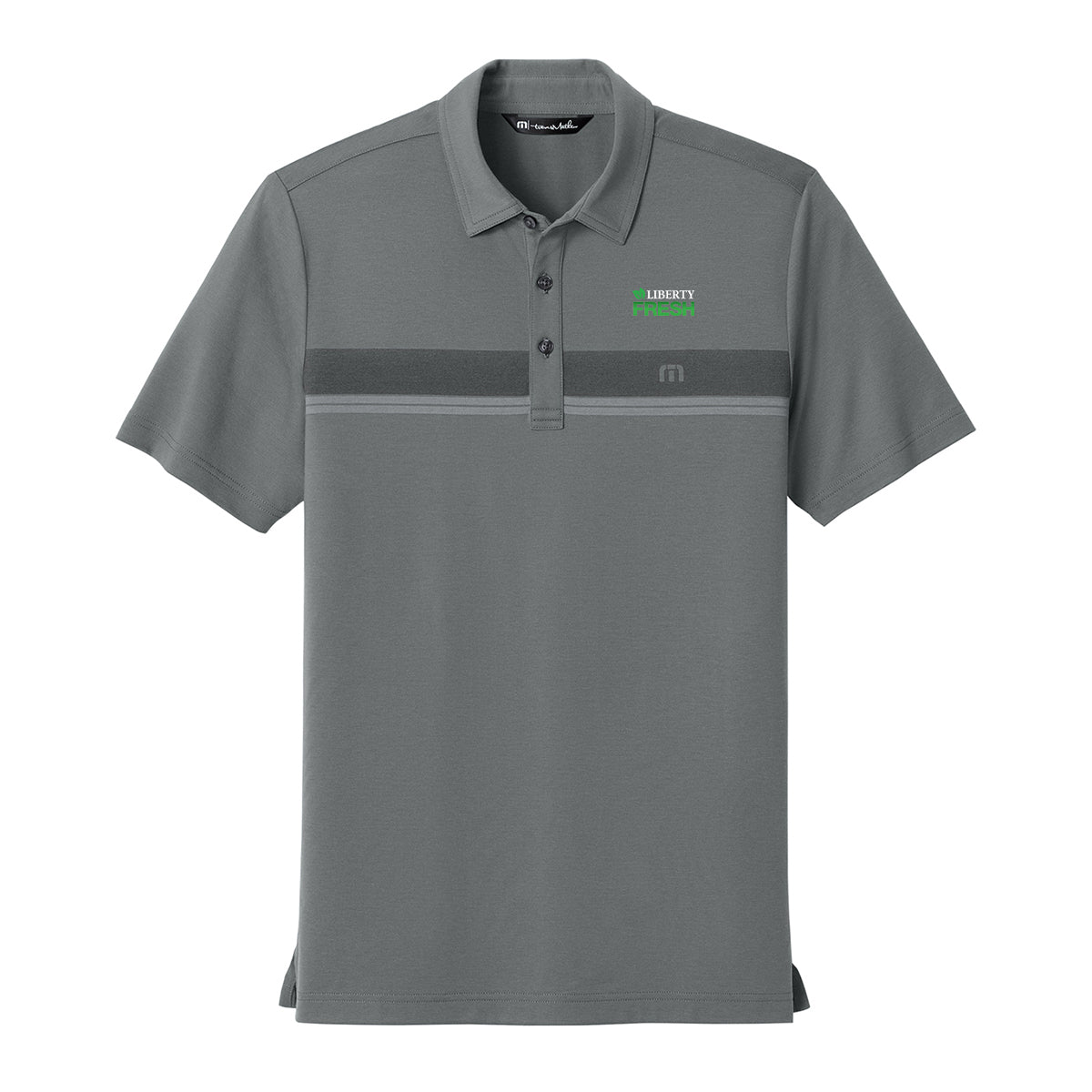 TravisMathew Glenview Stripe Polo - Quiet Shade Grey