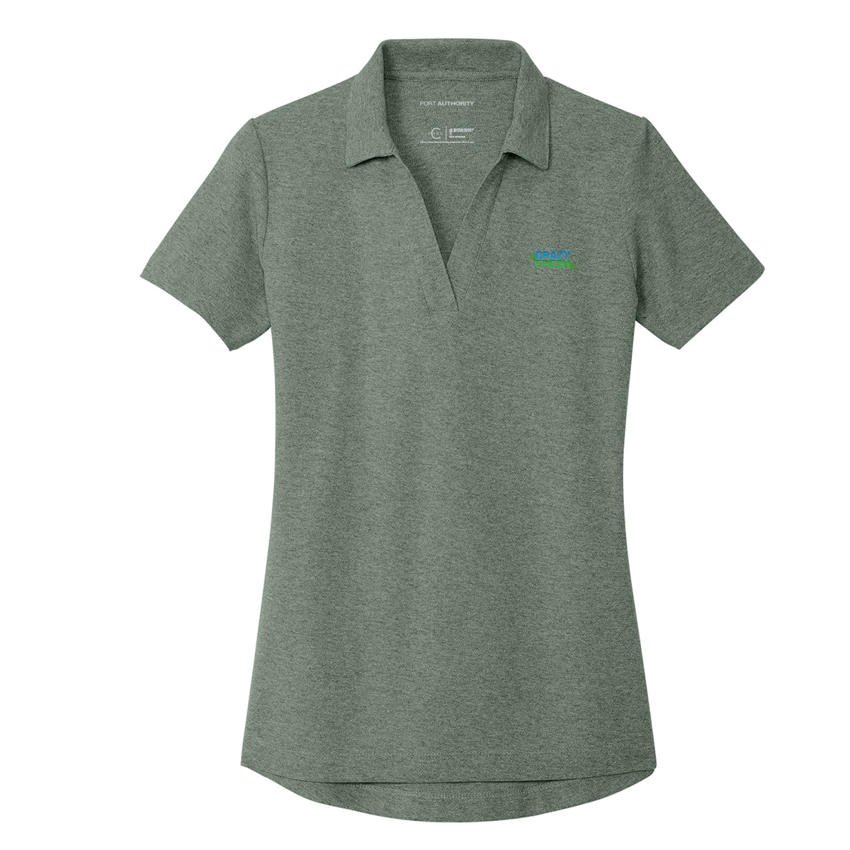 Port Authority® Women's C-FREE® Cotton Blend Pique Polo - Dark Green Heather