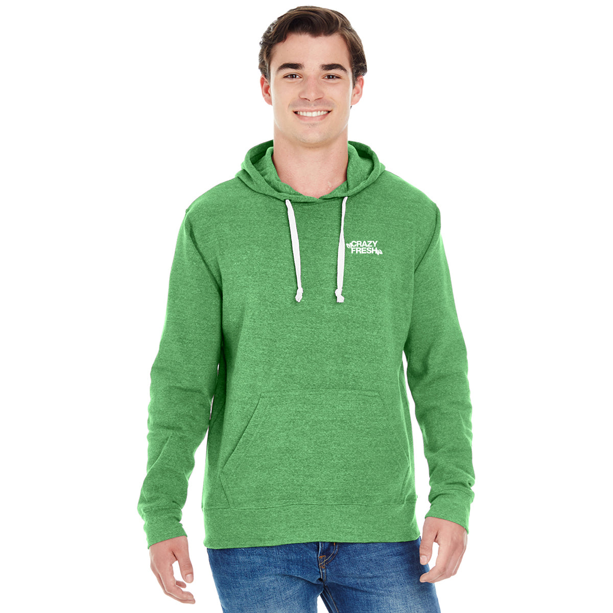 J America® Tri-Blend Hooded Pullover Sweatshirt - Green