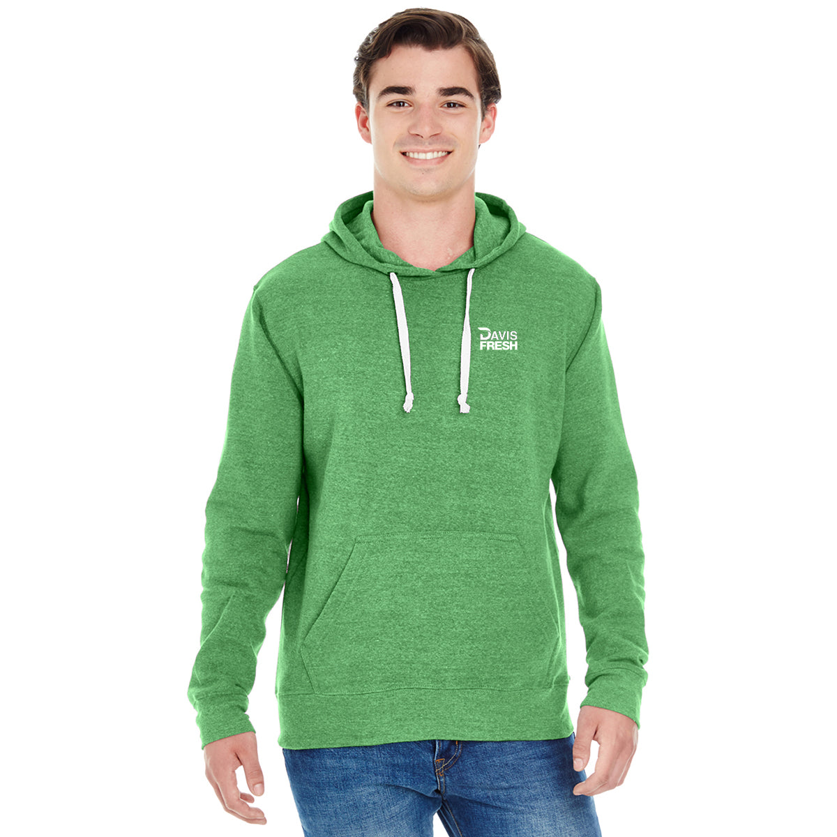 J America® Tri-Blend Hooded Pullover Sweatshirt - Green