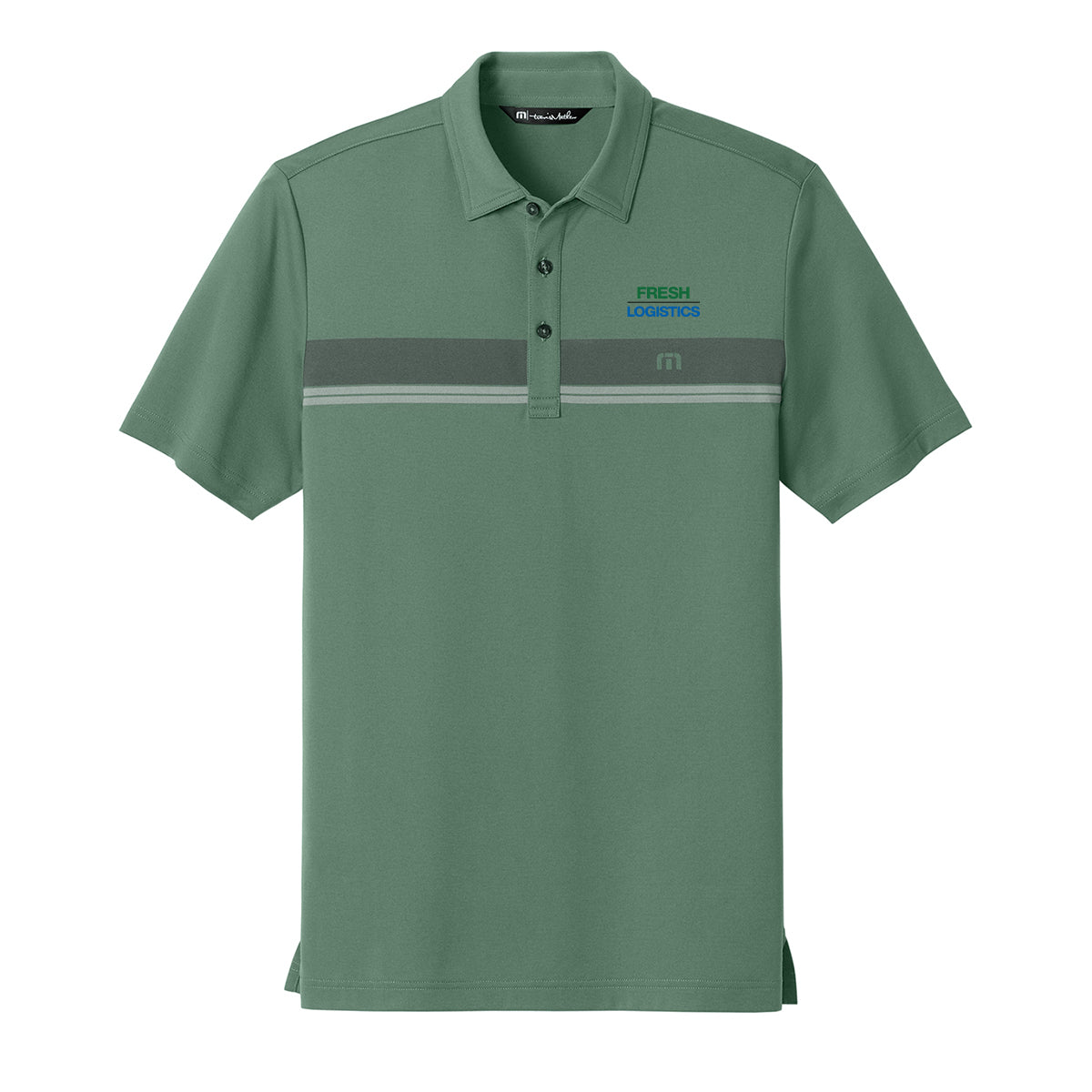 TravisMathew Glenview Stripe Polo - Laurel Green