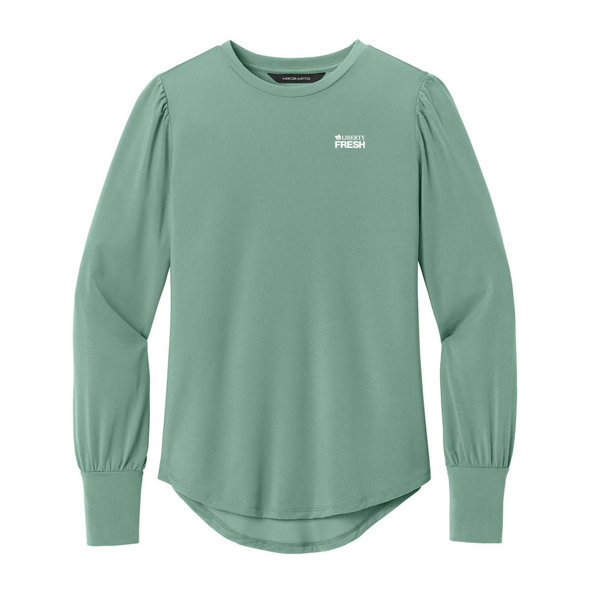 Mercer+Mettle® Women’s Stretch Jersey Long Sleeve Blouson Top - Sage