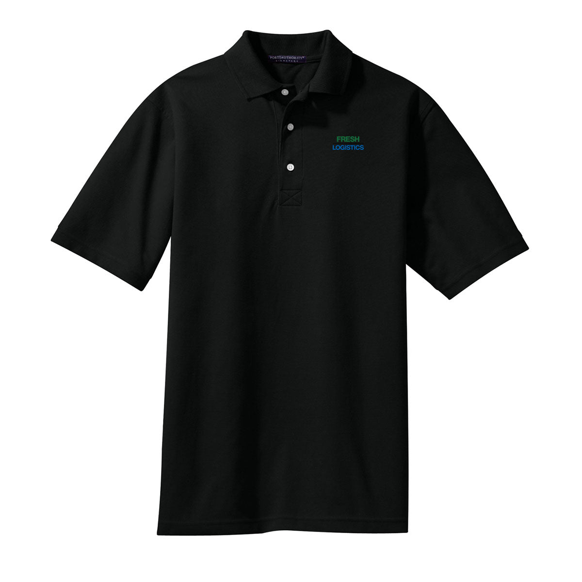 TALL Port Authority® Tall Rapid Dry™ Polo - Black