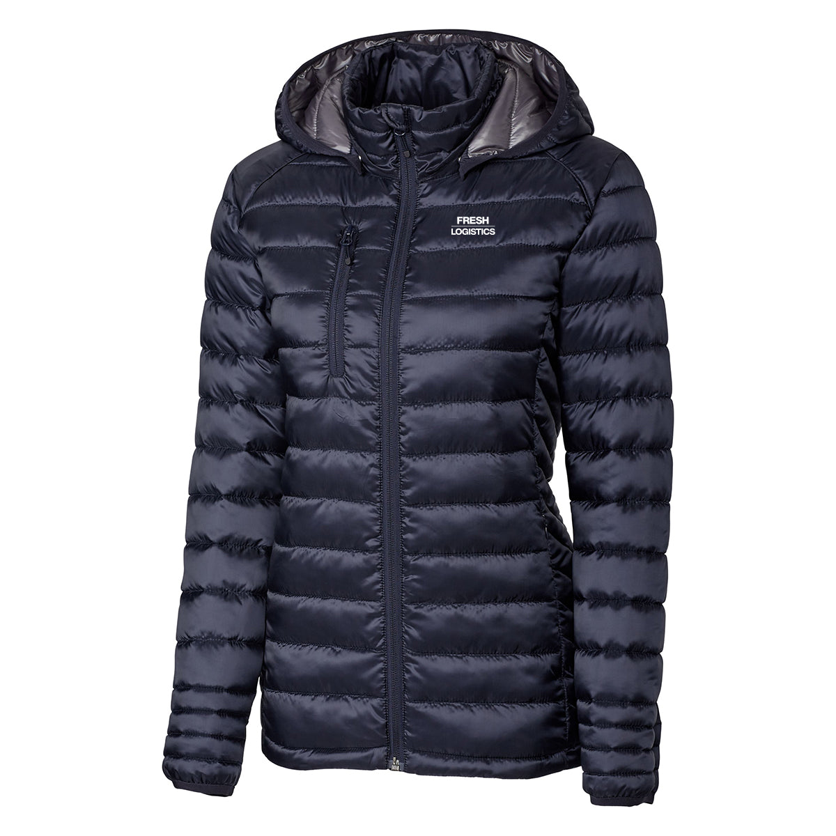 Hudson Insulated Womens Full-Zip Puffer Jacket - Dark Navy