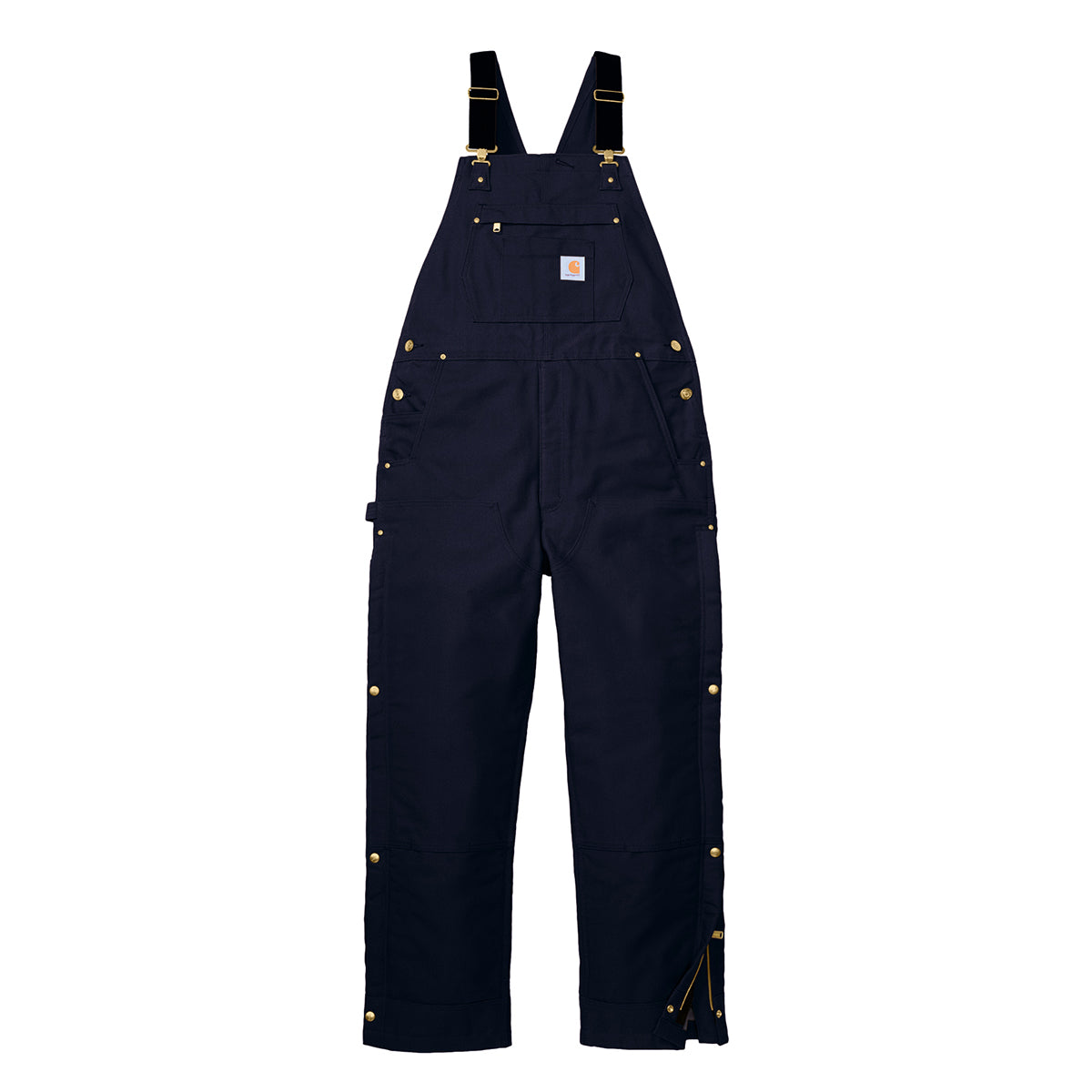 Carhartt® Firm Duck Insulated Bib Overalls - Navy