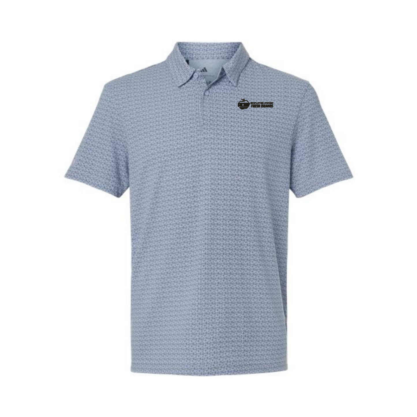 Adidas Men's Blended Printed Polo - Blue Dawn Melange